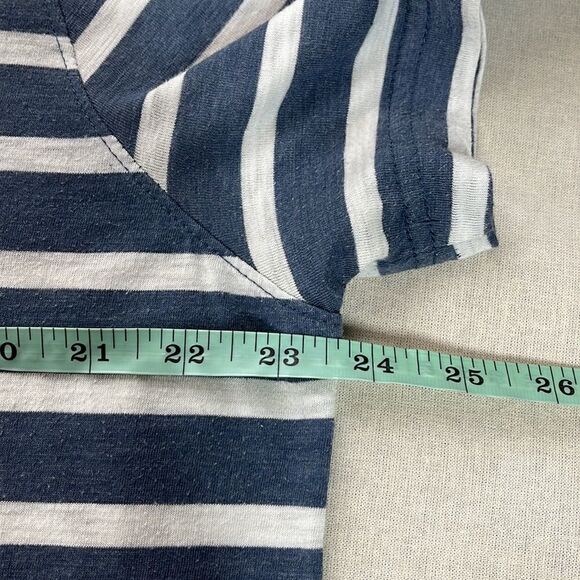 Banana Republic Polo Shirt Mens Extra Large XL Blue‎ Striped Short Sleeve Shirt - Picture 7 of 9